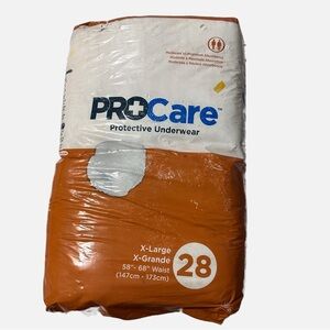 PROCARE Protective Adult Underwear X-Large Pack of 28 New Old Stock